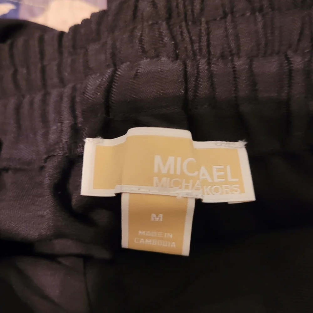 Michael Kors Black Wide-Leg Trousers Size Medium